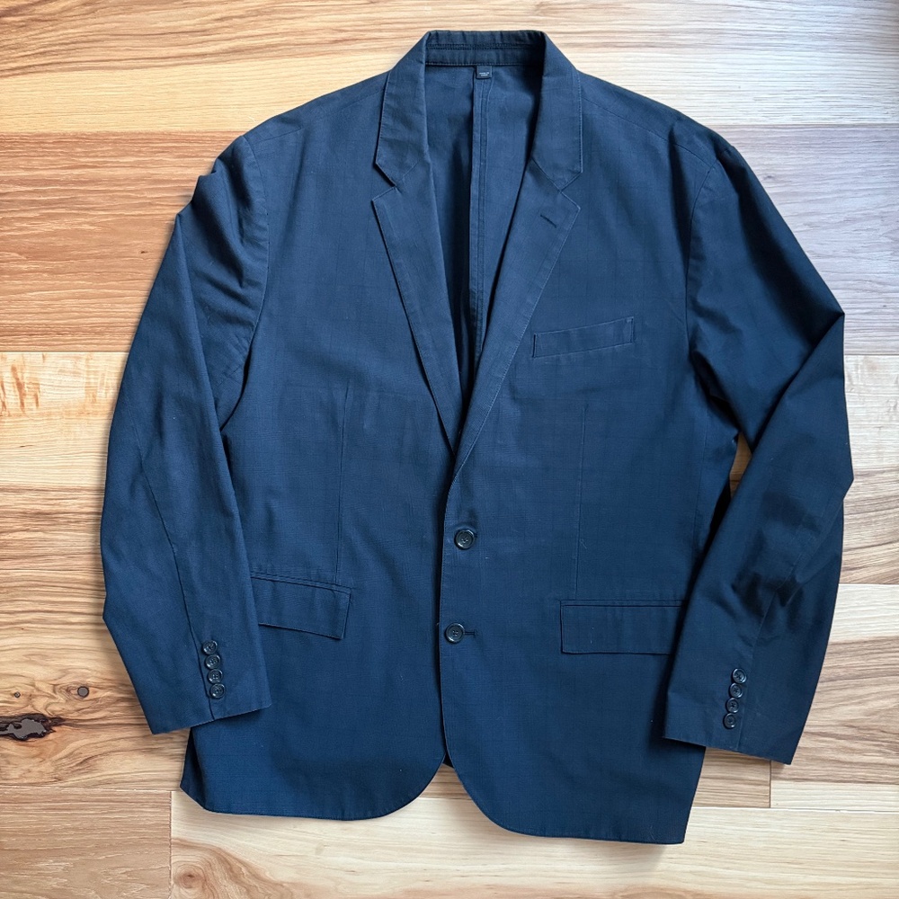 J.Crew Ludlow Cotton Glen Check Blazer – Dark Grey – Size XL – Unstructured